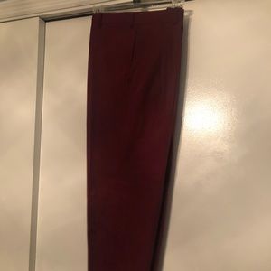 Men`s City Streets Burgandy Dress Pants 30 Waist
